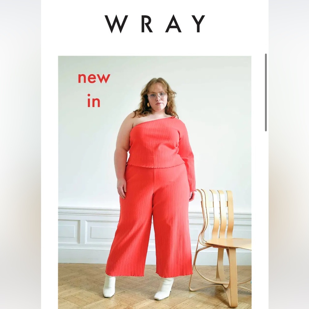NWT Wray NYC Ribbed Sabrina Pant in Chili Pepper Size L 🌶️🍎
